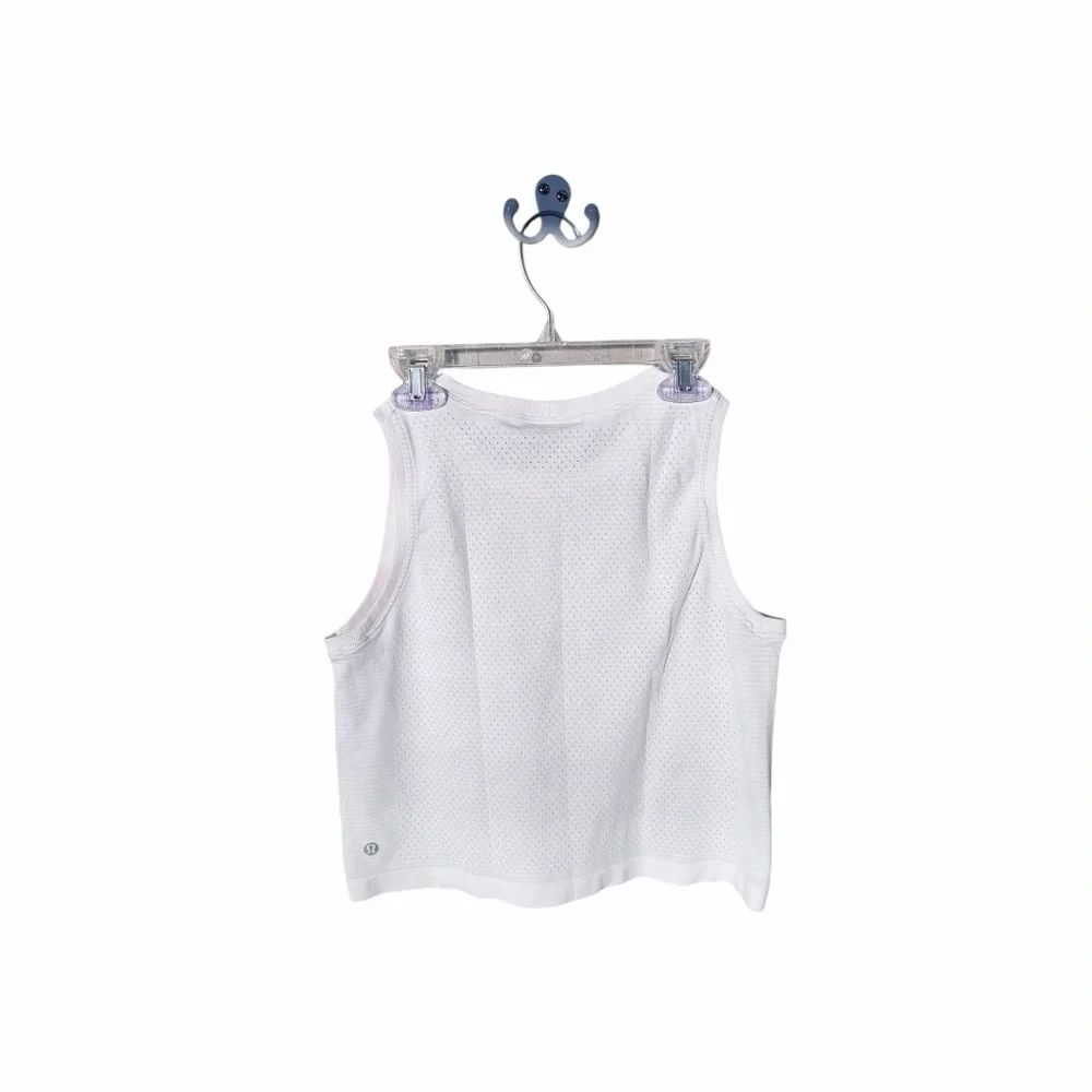lululemon Logo Breeze By Muscle Crop Tank
Size 6- White - Picture 5 of 6